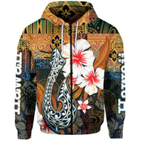 Custom Hawaii Fish Hook Zip Hoodie Style LT6 - Wonder Print Shop