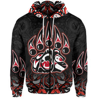 Custom Canada Hoodie Haida Bear LT6 - Wonder Print Shop