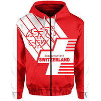 Custom Switzerland Football Zip Hoodie Sport Style LT6 - Wonder Print Shop