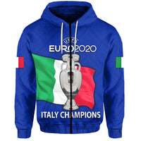 Custom Italy Euro Champions 2020 Zip Hoodie LT6 - Wonder Print Shop