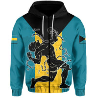 Bahamas Emancipation Day Zip Hoodie Freedom LT6 - Wonder Print Shop