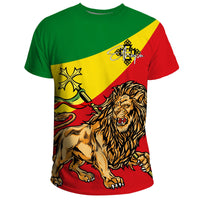 Ethiopia T Shirt, Ethiopia Lion Judah Flag - Wonder Print Shop