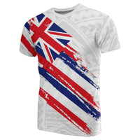 Hawaii Flag Polynesian T Shirt White - Wonder Print Shop