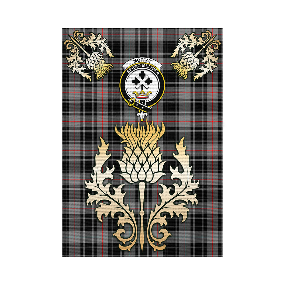 scottish-moffat-modern-clan-crest-gold-thistle-tartan-garden-flag
