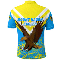 Papua New Guinea Mount Hagen Eagles Polo Shirt Wamp Nga Rugby Blue LT8 - Wonder Print Shop