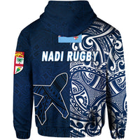 Fiji Nadi Rugby Union Zip Hoodie Tapa Vibes LT8 - Wonder Print Shop
