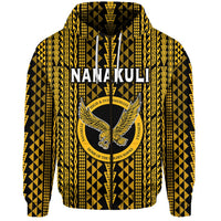 Custom Hawaii Nanakuli School Zip Hoodie Golden Hawks Simple Style LT8 - Wonder Print Shop