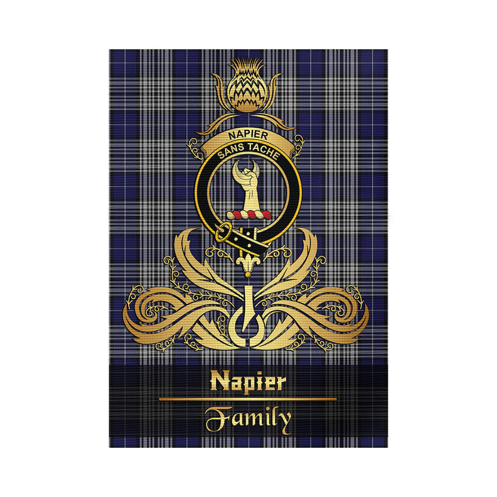 scottish-napier-clan-crest-family-golden-thistle-tree-tartan-garden-flag