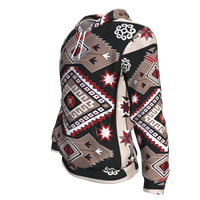 Gray Red Pattern Native American Hoodie LT10 - Wonder Print Shop