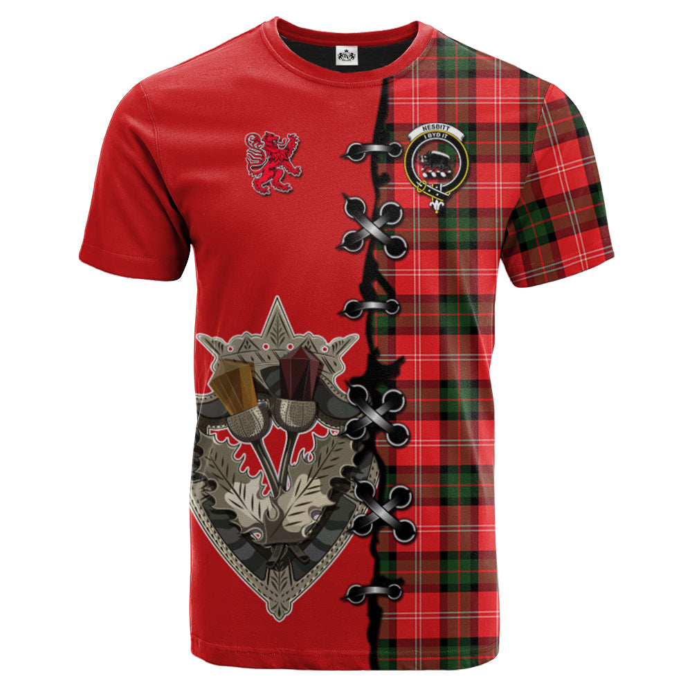 scottish-nesbitt-modern-clan-crest-tartan-lion-rampant-and-celtic-thistle-t-shirt