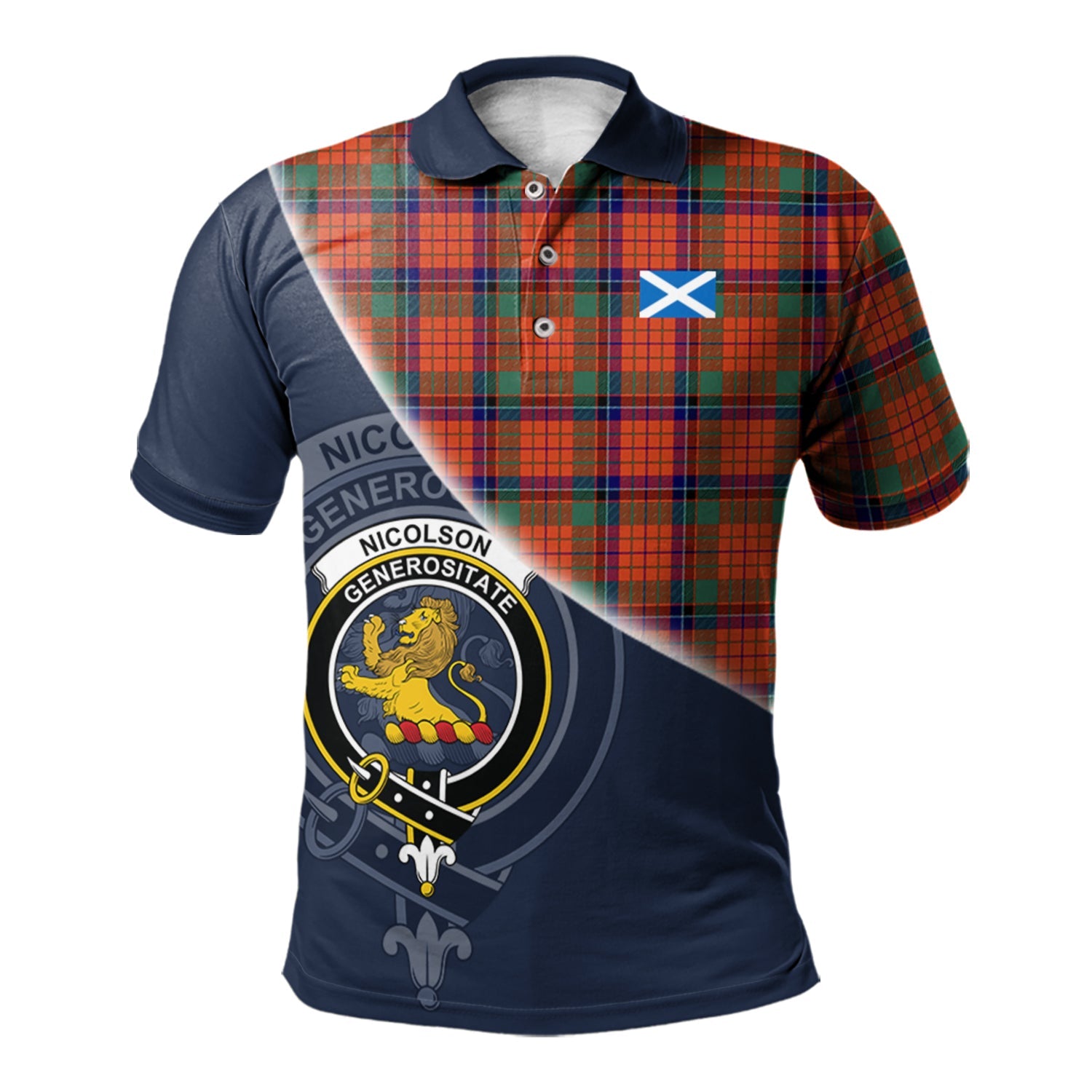 scottish-nicolson-ancient-clan-crest-tartan-scotland-flag-half-style-polo-shirt