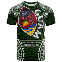 Guam T Shirt Custom Guam independence Day Wish You A Very Happy independence Day With Polynesian Patterns LT10 - Wonder Print Shop