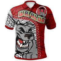 Hawaii Waialua High and Intermediate School Custom Polo Shirt Waialua High School Polynesian Pattern LT10 - Wonder Print Shop