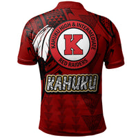 Hawaii Kahuku High and intermediate School Custom Polo Shirt Hawaii Kahuku High Polynesian School With Triangle Stylized Pattern LT10 - Wonder Print Shop