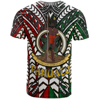 Vanuatu T Shirt Custom Vanuatu Independence Anniversary With Arm Polynesian Patterns T Shirt LT10 - Wonder Print Shop
