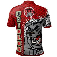 Hawaii Waialua High and Intermediate School Custom Polo Shirt Waialua High School Polynesian Pattern LT10 - Wonder Print Shop