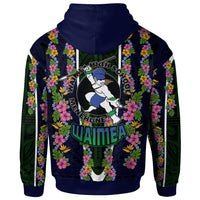 Hawaii Waimea High School Custom Hoodie Waimea High School Polynesian With Floral Pattern LT10 - Wonder Print Shop