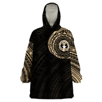 Northern Mariana Islands Flag Polynesian Tattoo Style Wearable Blanket Hoodie - Wonder Print Shop