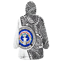 Northern Mariana Islands Hook Tattoo Wearable Blanket Hoodie - Wonder Print Shop