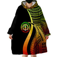 Northern Mariana Islands Reggae Tentacle Tribal Pattern Wearable Blanket Hoodie - Wonder Print Shop