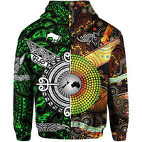 Custom New Zealand Australia Hoodie Together Green LT8 - Wonder Print Shop
