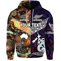 Custom New Zealand Australia Hoodie Together Purple LT8 - Wonder Print Shop