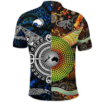 Maori Aboriginal Polo Shirt Together Blue LT8 - Wonder Print Shop