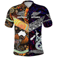Maori Aboriginal Polo Shirt Together Purple LT8 - Wonder Print Shop