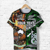 Custom New Zealand and Australia T Shirt Together Green LT8 - Wonder Print Shop