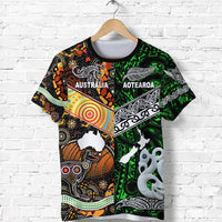 Custom New Zealand and Australia T Shirt Together Green, Custom Text And Number LT8 - Wonder Print Shop