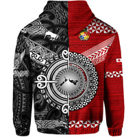 Custom New Zealand Tonga Hoodie Together Black LT8 - Wonder Print Shop