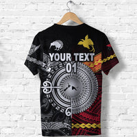 Custom New Zealand and Papua New Guinea T Shirt Together, Custom Text And Number LT8 - Wonder Print Shop
