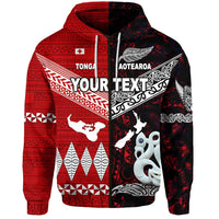 Custom New Zealand Tonga Zip Hoodie Together Red LT8 - Wonder Print Shop