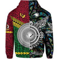 Vanuatu New Zealand Zip Hoodie Together Paua Shell LT8 - Wonder Print Shop