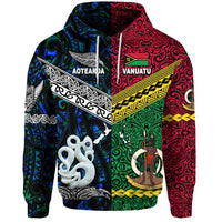 Vanuatu New Zealand Hoodie Together Blue LT8 - Wonder Print Shop