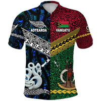Vanuatu New Zealand Polo Shirt Together Blue LT8 - Wonder Print Shop