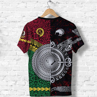 Vanuatu and New Zealand T Shirt Together Red LT8 - Wonder Print Shop