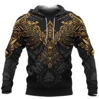 Viking Clothing Golden Raven Hoodie RLT12 - Wonder Print Shop