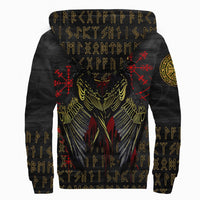 Viking Sherpa Hoodie - Vikings Valknut and Ravens Tattoo RLT12 - Wonder Print Shop