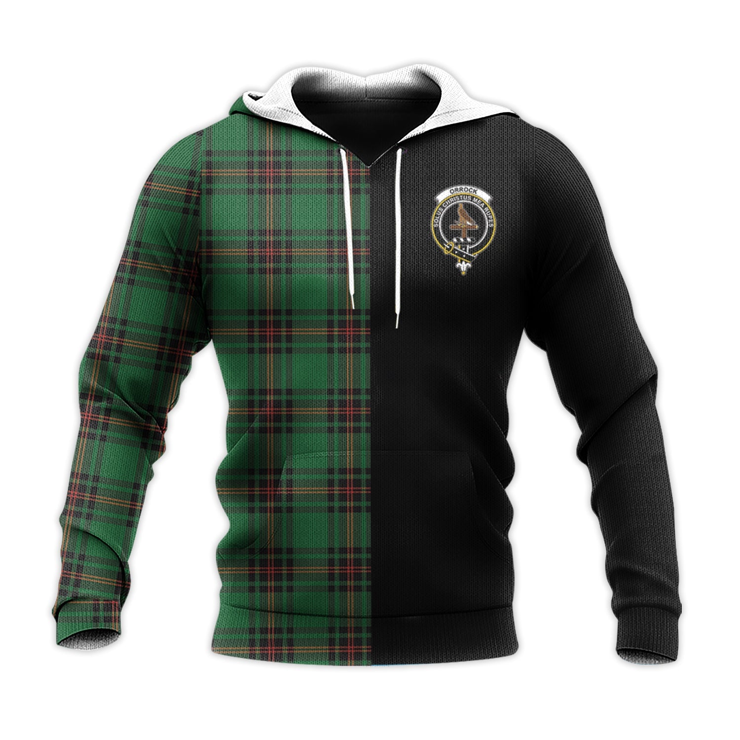 scottish-orrock-clan-crest-tartan-personalize-half-hoodie
