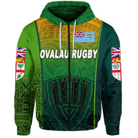 Fiji Ovalau Rugby Zip Hoodie Light Green Style LT8 - Wonder Print Shop