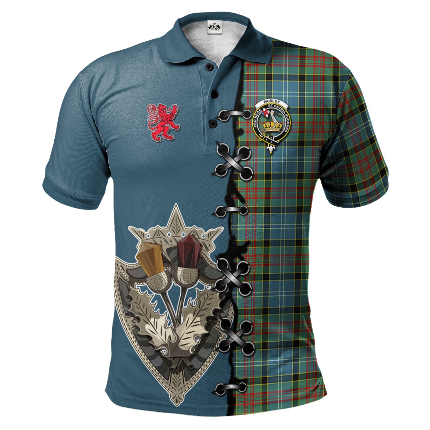 scottish-paisley-clan-crest-tartan-lion-rampant-and-celtic-thistle-polo-shirt