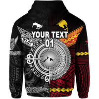 Custom New Zealand Papua New Guinea Zip Hoodie Together, Custom Text And Number LT8 - Wonder Print Shop