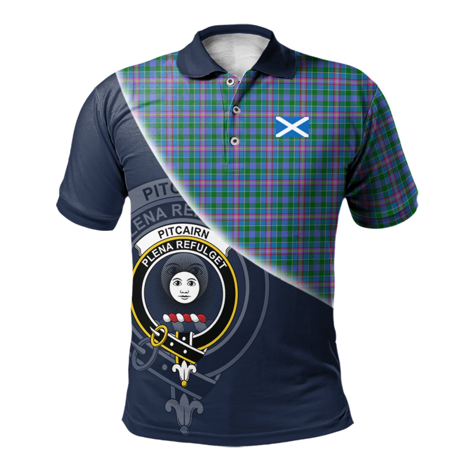 scottish-pitcairn-hunting-clan-crest-tartan-scotland-flag-half-style-polo-shirt