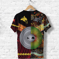 Custom Papua New Guinea And Australia T Shirt Together LT8 - Wonder Print Shop