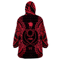 Pohnpei Pohnpei Flag Map Polynesian Tattoo Red Wearable Blanket Hoodie - Wonder Print Shop