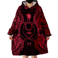 Pohnpei Pohnpei Flag Map Polynesian Tattoo Red Wearable Blanket Hoodie - Wonder Print Shop
