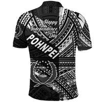 FSM Pohnpei Polo Shirt Happy Independence Day Original Vibes Black LT8 - Wonder Print Shop