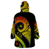 Pohnpei Polynesian Decorative Patterns Wearable Blanket Hoodie - Wonder Print Shop