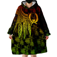 Pohnpei Polynesian Wings Reggae Wearable Blanket Hoodie - Wonder Print Shop